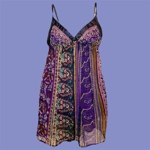 Bohemian Multicolor Spaghetti Strap slip Dress